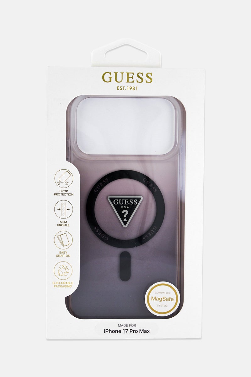 GUESS iPhone 17 Pro Max MagSafe Gradient Case With Triangle Logo, Grey - Image 1